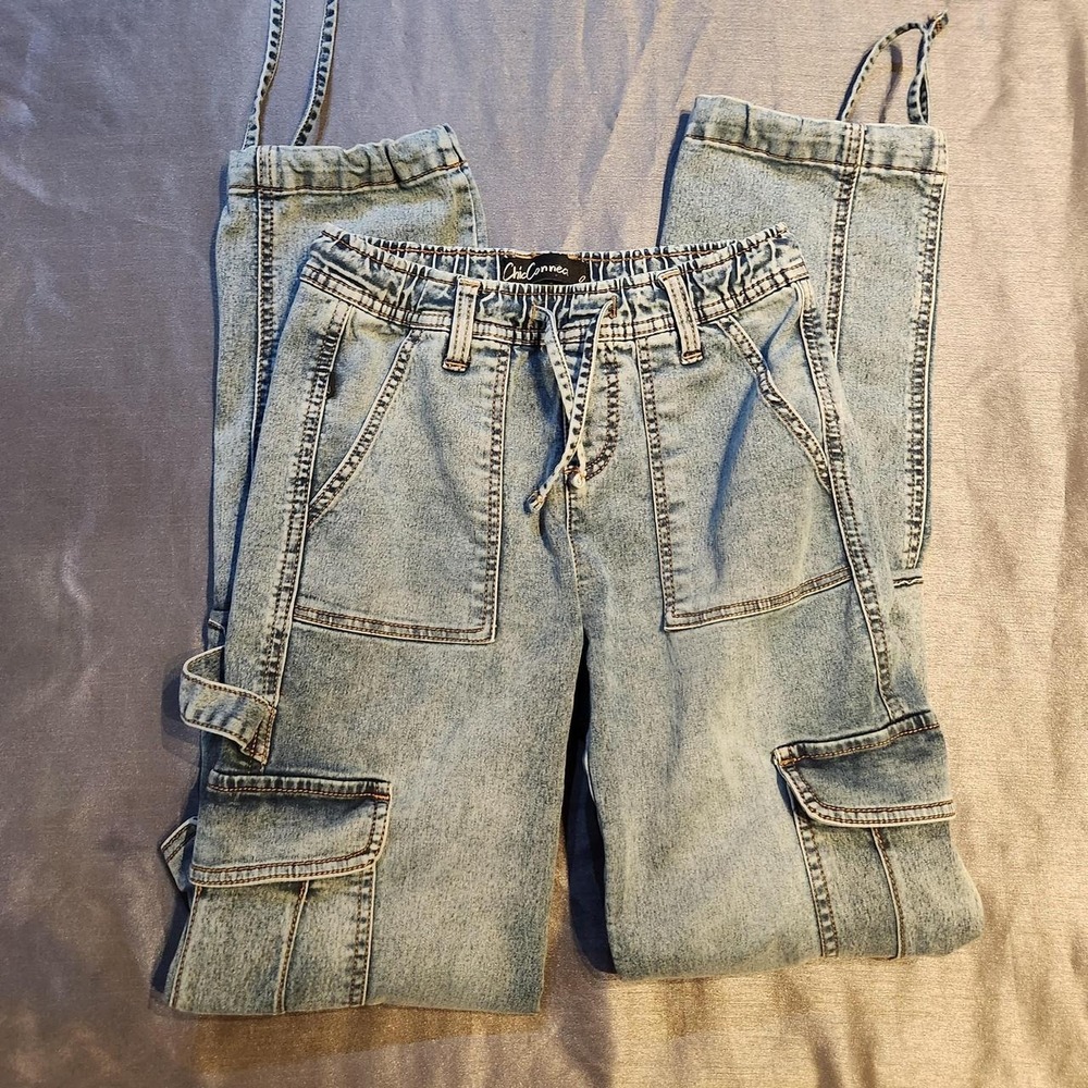 Light Wash Baggy Cargo Pants